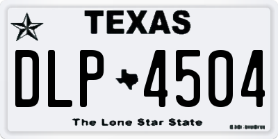 TX license plate DLP4504