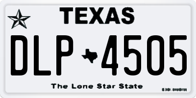 TX license plate DLP4505