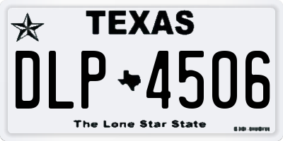 TX license plate DLP4506