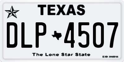 TX license plate DLP4507