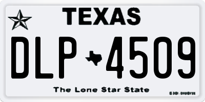 TX license plate DLP4509
