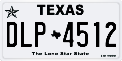 TX license plate DLP4512