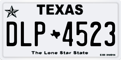 TX license plate DLP4523