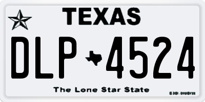 TX license plate DLP4524