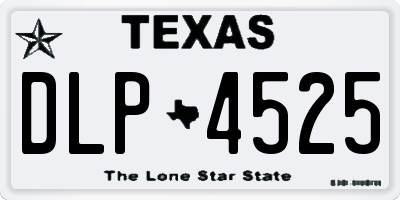 TX license plate DLP4525