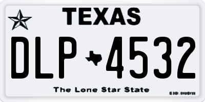 TX license plate DLP4532