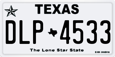 TX license plate DLP4533