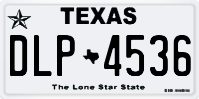 TX license plate DLP4536
