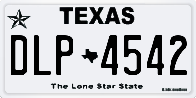 TX license plate DLP4542