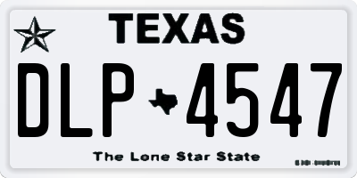 TX license plate DLP4547