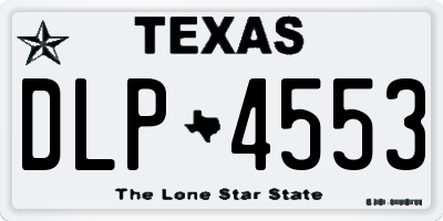 TX license plate DLP4553
