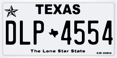 TX license plate DLP4554