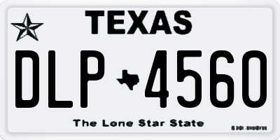 TX license plate DLP4560