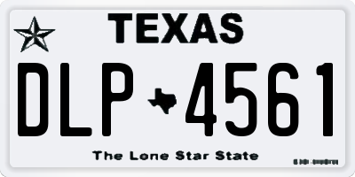 TX license plate DLP4561