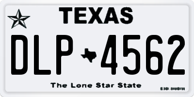 TX license plate DLP4562