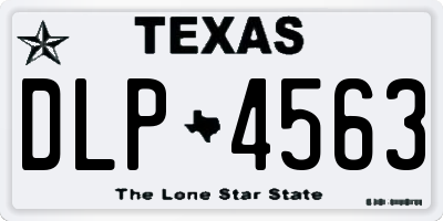 TX license plate DLP4563