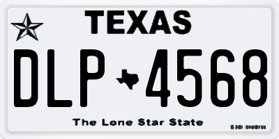 TX license plate DLP4568