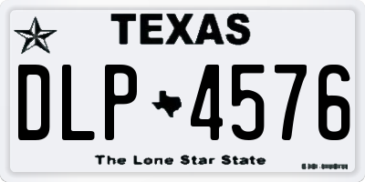 TX license plate DLP4576