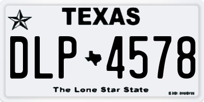TX license plate DLP4578