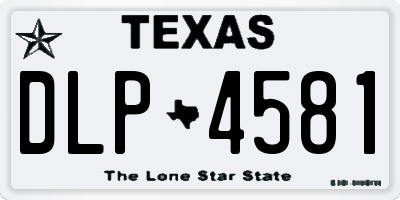 TX license plate DLP4581