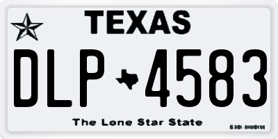 TX license plate DLP4583