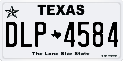 TX license plate DLP4584