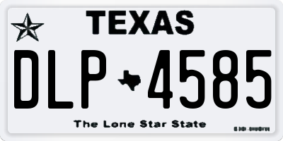 TX license plate DLP4585