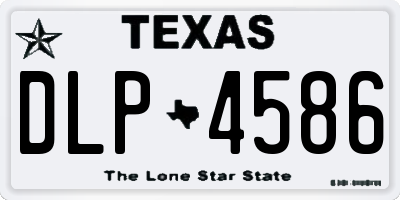 TX license plate DLP4586