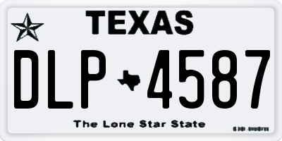 TX license plate DLP4587