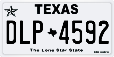TX license plate DLP4592