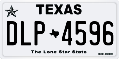 TX license plate DLP4596
