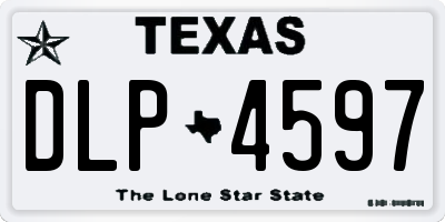 TX license plate DLP4597