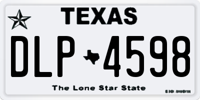 TX license plate DLP4598