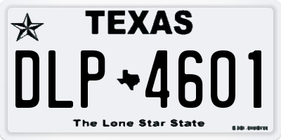 TX license plate DLP4601
