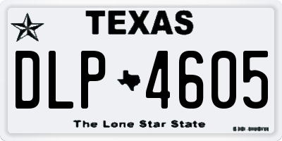 TX license plate DLP4605
