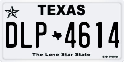 TX license plate DLP4614