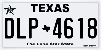 TX license plate DLP4618