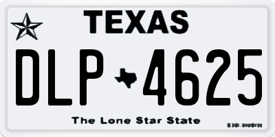 TX license plate DLP4625