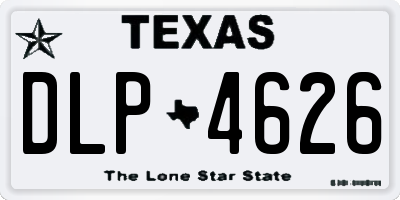 TX license plate DLP4626