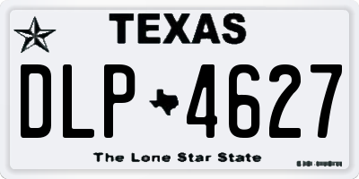 TX license plate DLP4627