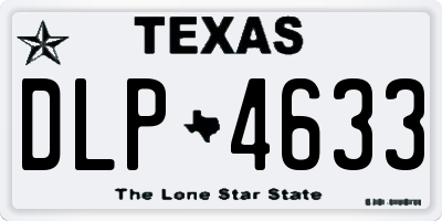 TX license plate DLP4633