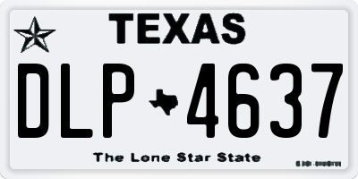 TX license plate DLP4637