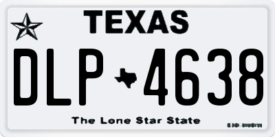 TX license plate DLP4638