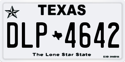 TX license plate DLP4642