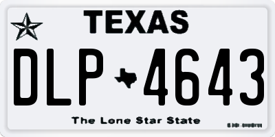 TX license plate DLP4643