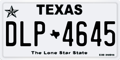 TX license plate DLP4645