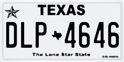TX license plate DLP4646