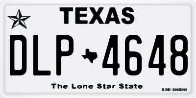 TX license plate DLP4648