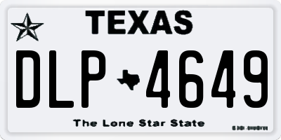 TX license plate DLP4649