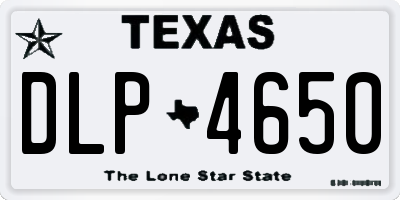 TX license plate DLP4650